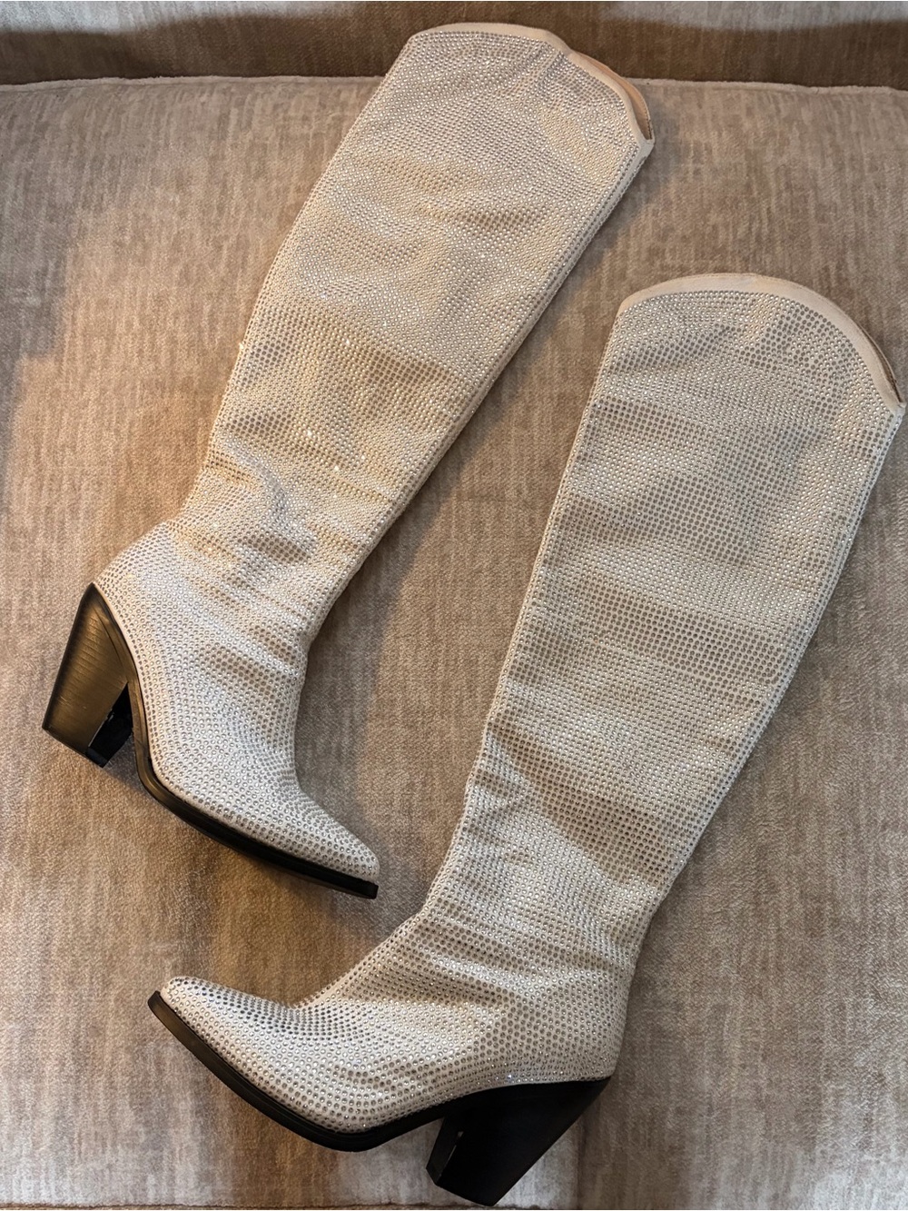 Azalea Wang Nash Knee-High Sparkle Boots